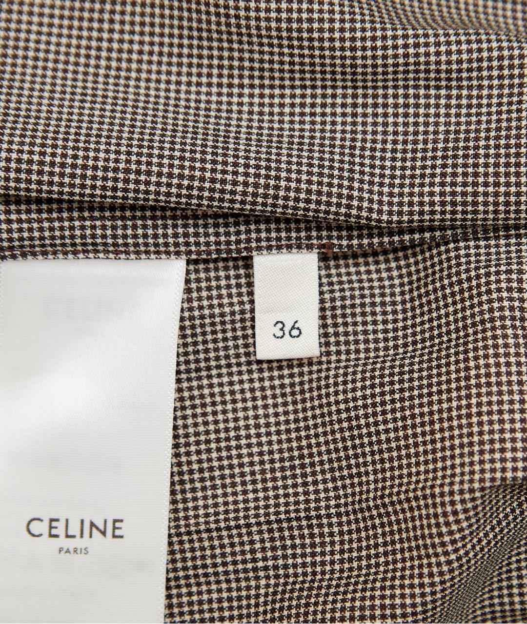CELINE Коричневый шерстяной костюм с юбками, фото 6