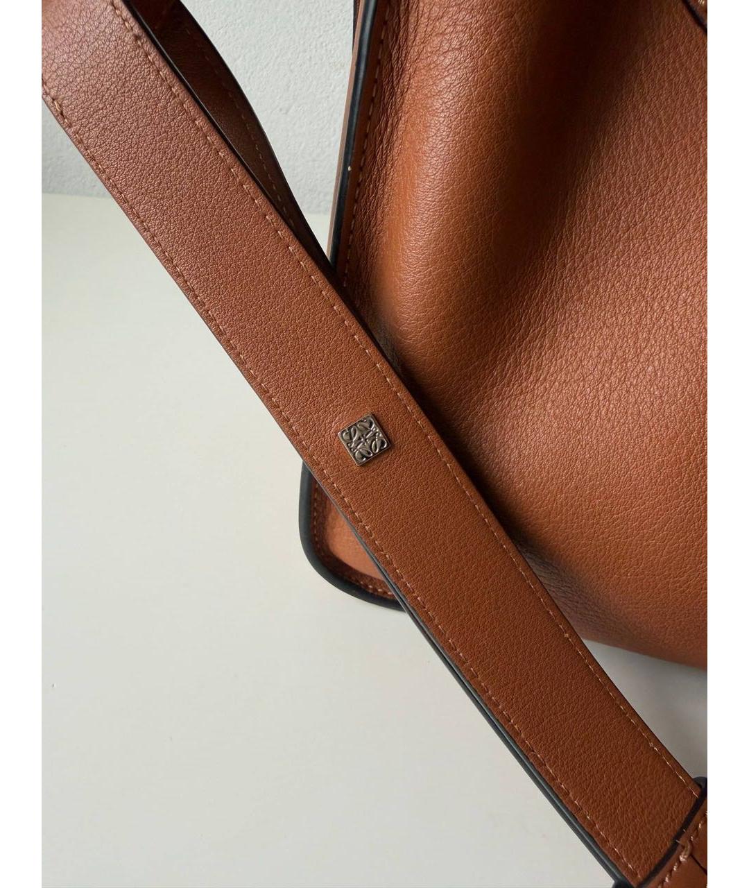 LOEWE Коричневая кожаная сумка тоут, фото 5