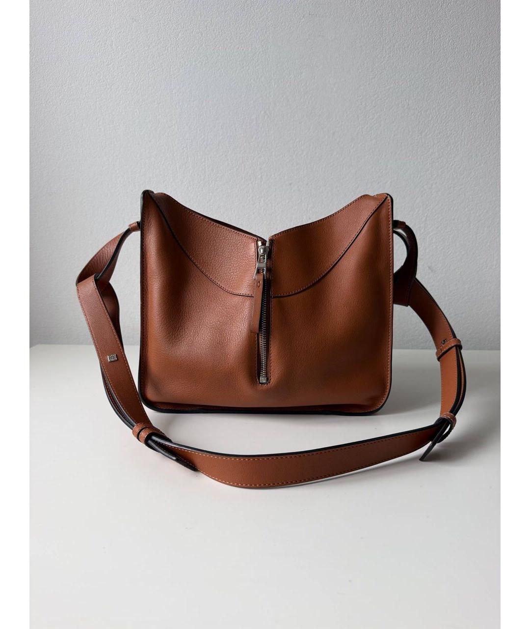 LOEWE Коричневая кожаная сумка тоут, фото 9