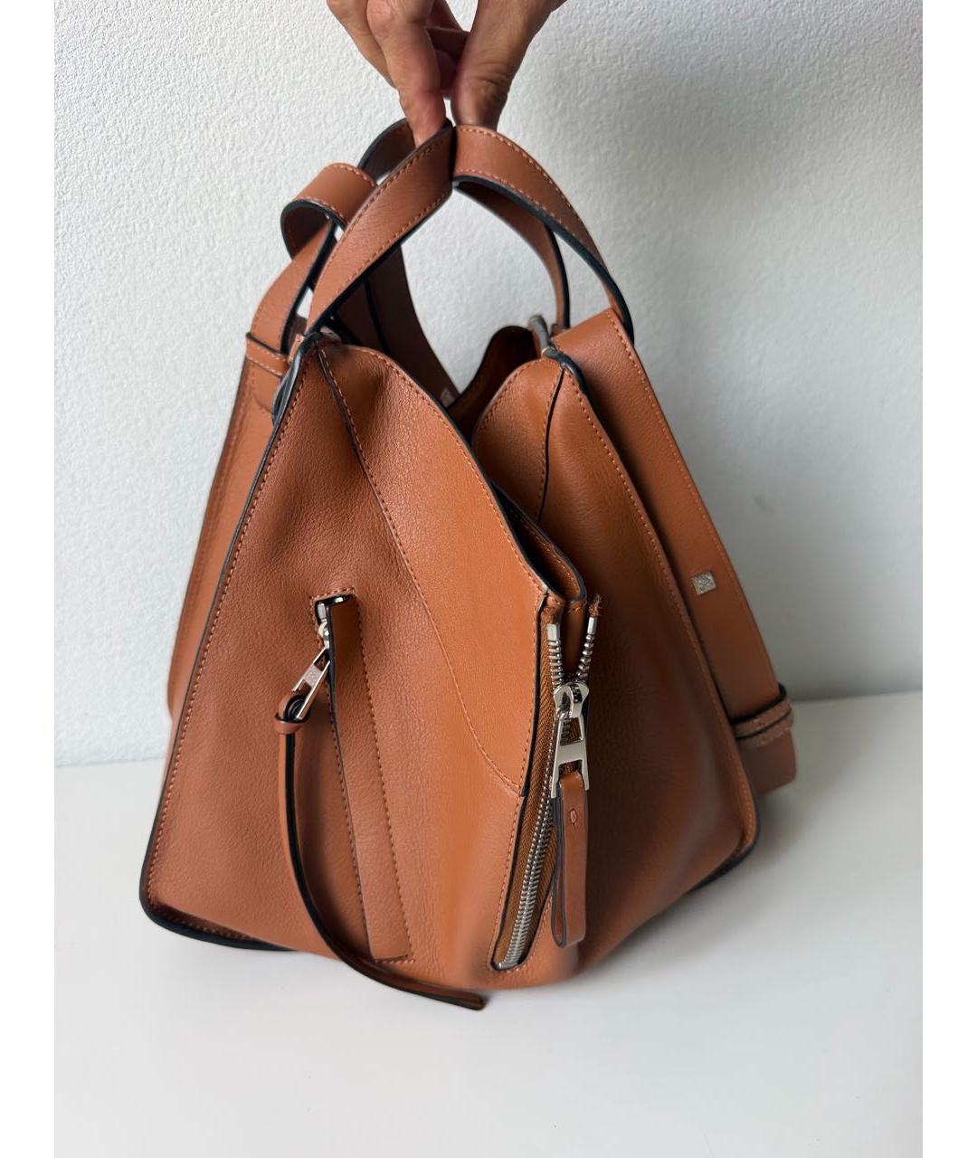 LOEWE Коричневая кожаная сумка тоут, фото 7