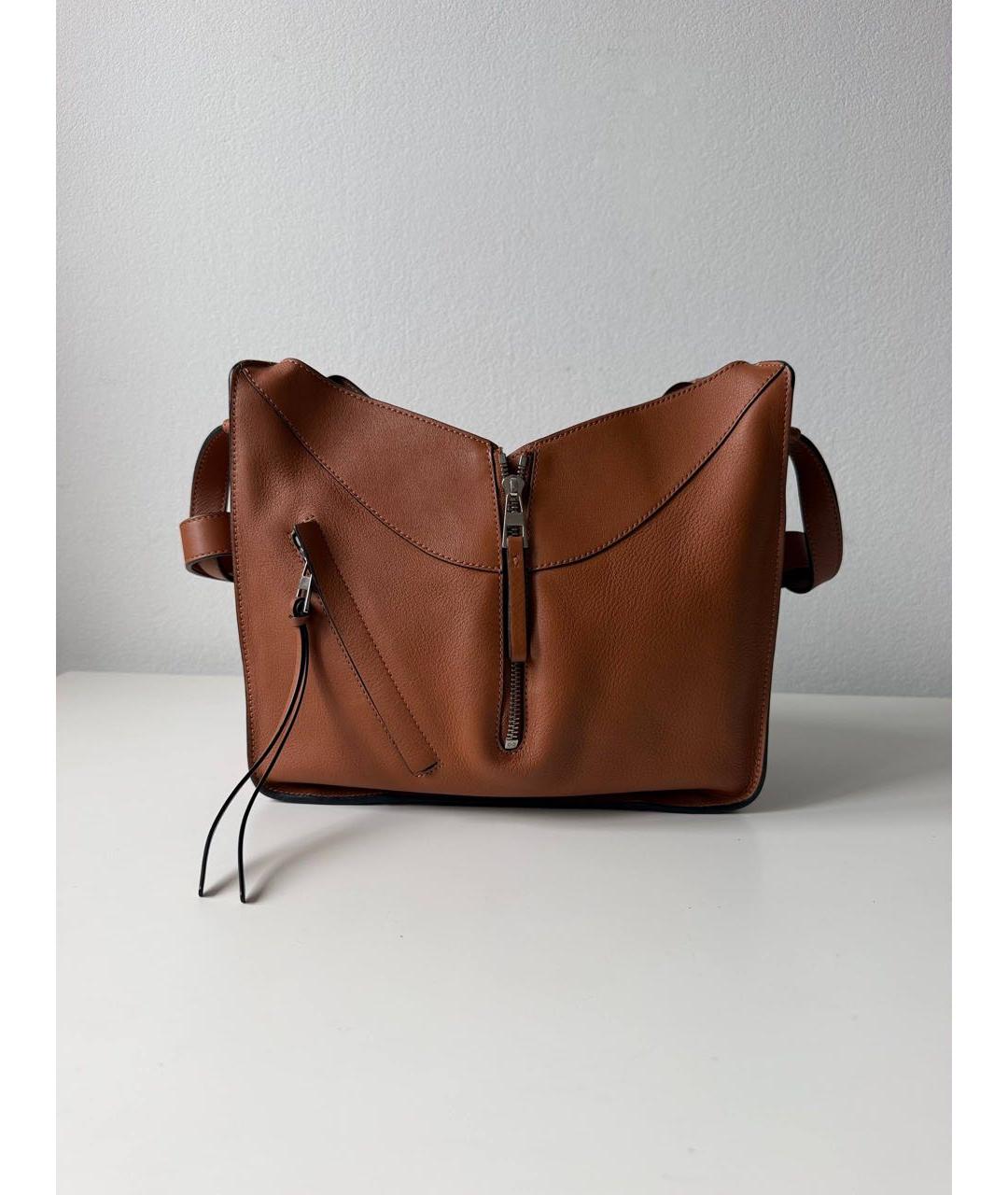 LOEWE Коричневая кожаная сумка тоут, фото 2