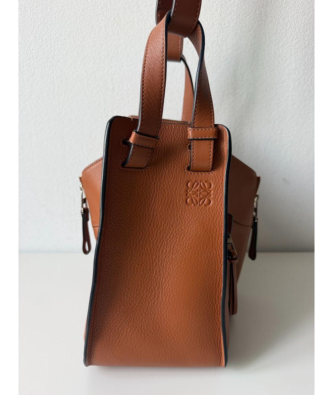 LOEWE Коричневая кожаная сумка тоут, фото 8