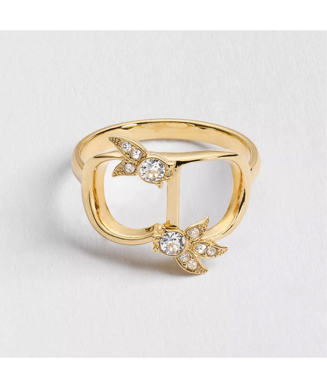 CHRISTIAN DIOR Золотое металлическое кольцо, фото 3
