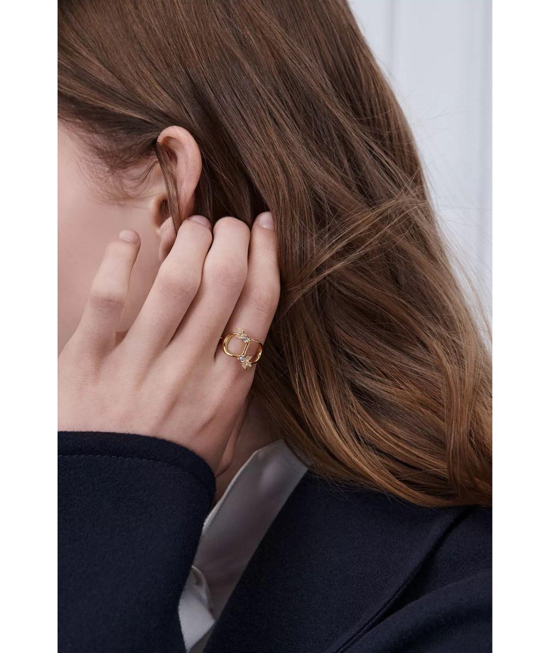CHRISTIAN DIOR Золотое металлическое кольцо, фото 2