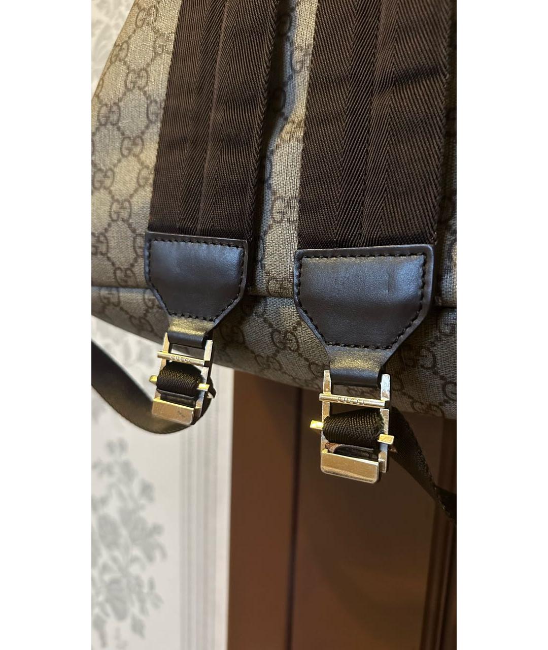 GUCCI Бежевый рюкзак из канвы, фото 3