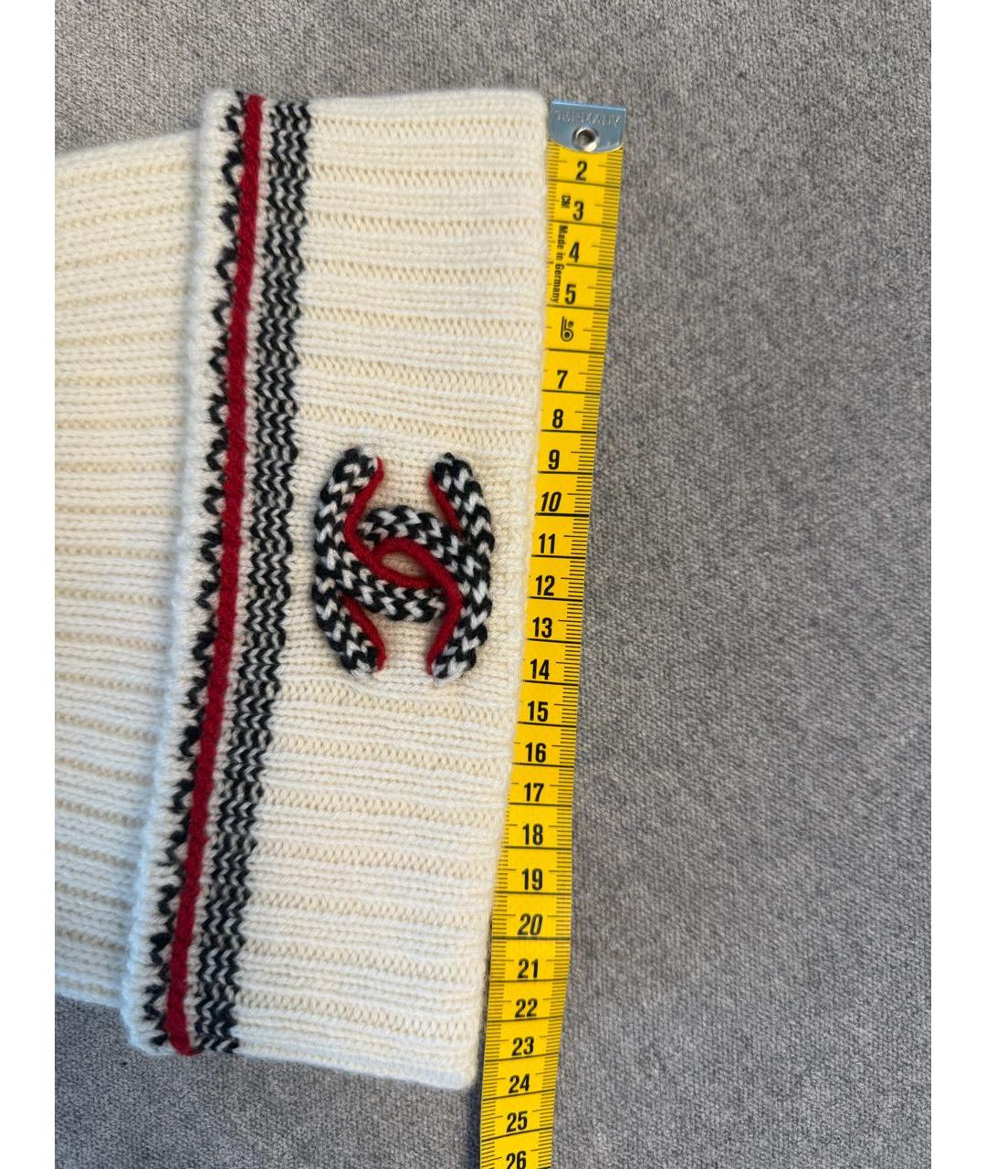 CHANEL Бежевая кашемировая шапка, фото 5
