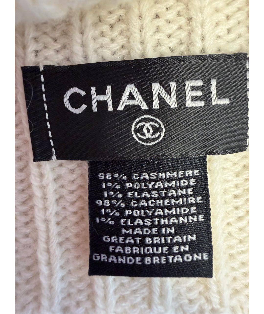 CHANEL Бежевая кашемировая шапка, фото 3