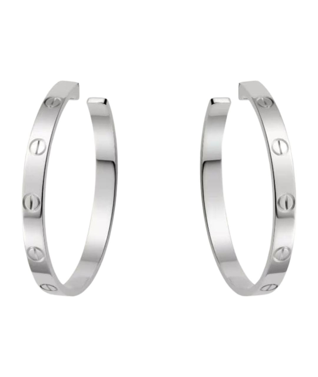 CARTIER Серебряные серьги из белого золота, фото 1