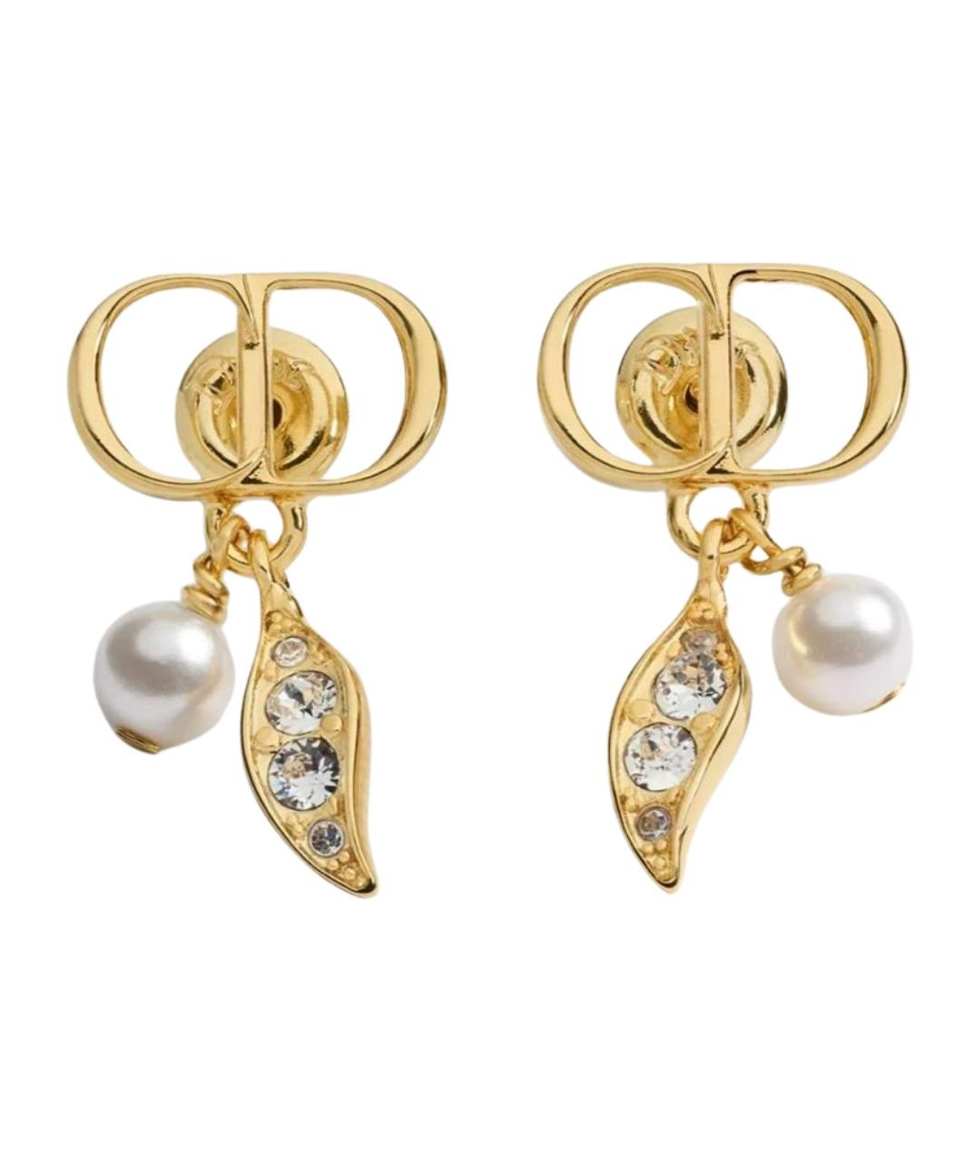 CHRISTIAN DIOR Золотые металлические серьги, фото 1