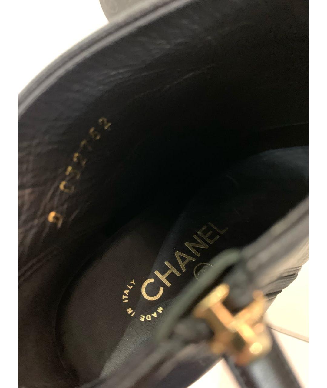 CHANEL Черные кожаные ботильоны, фото 7