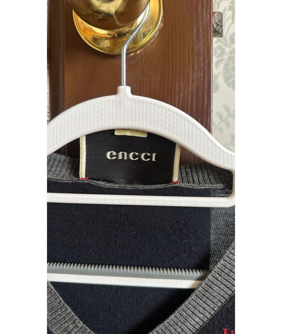 GUCCI Черный кашемировый джемпер / свитер, фото 4