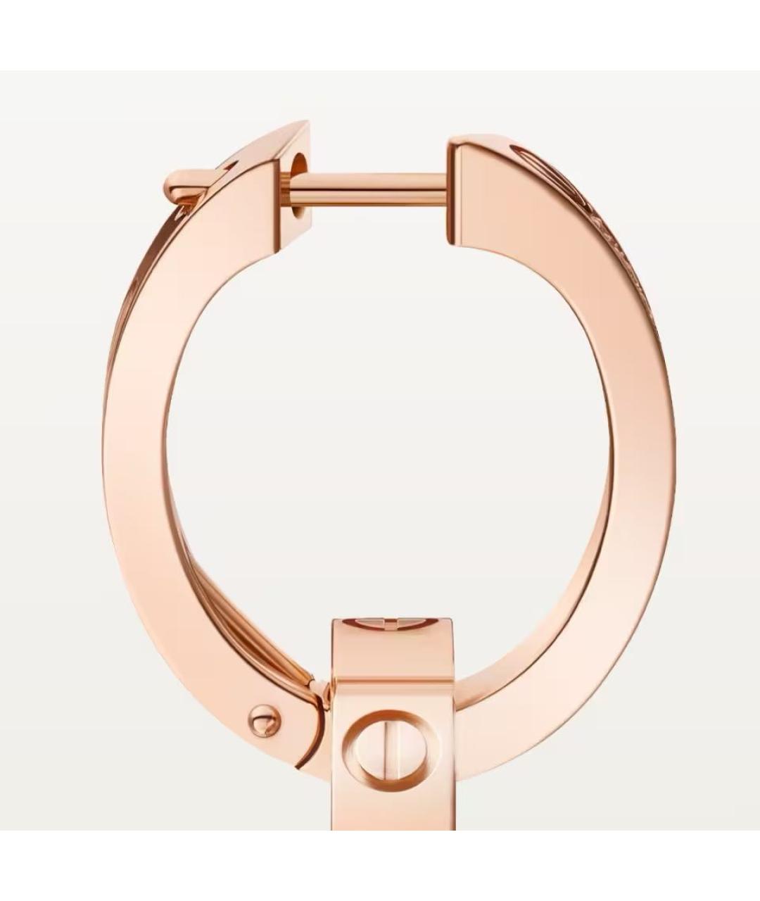 CARTIER Розовые серьги из розового золота, фото 2