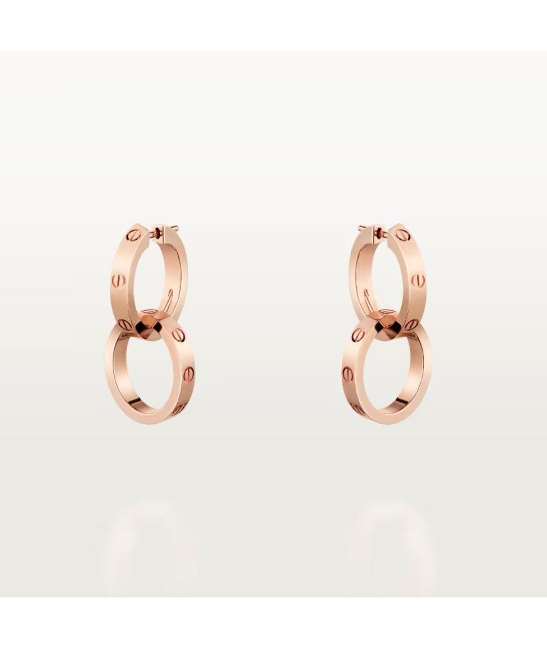 CARTIER Розовые серьги из розового золота, фото 8