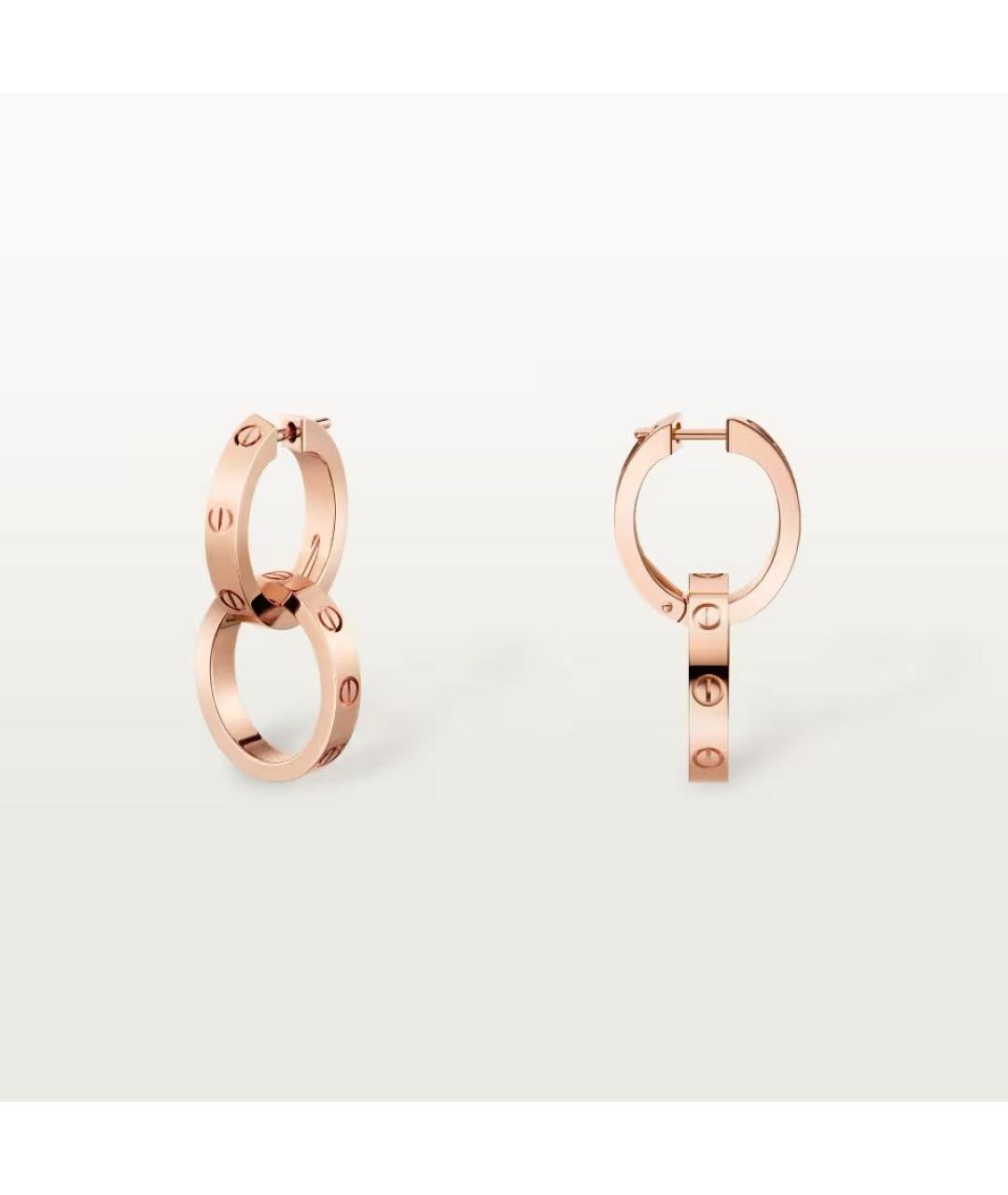 CARTIER Розовые серьги из розового золота, фото 4