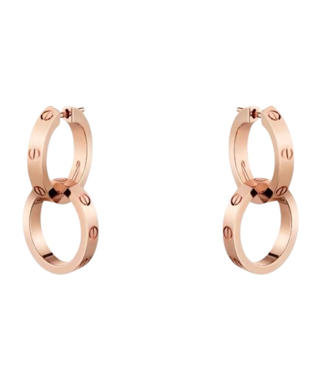 CARTIER Розовые серьги из розового золота, фото 1