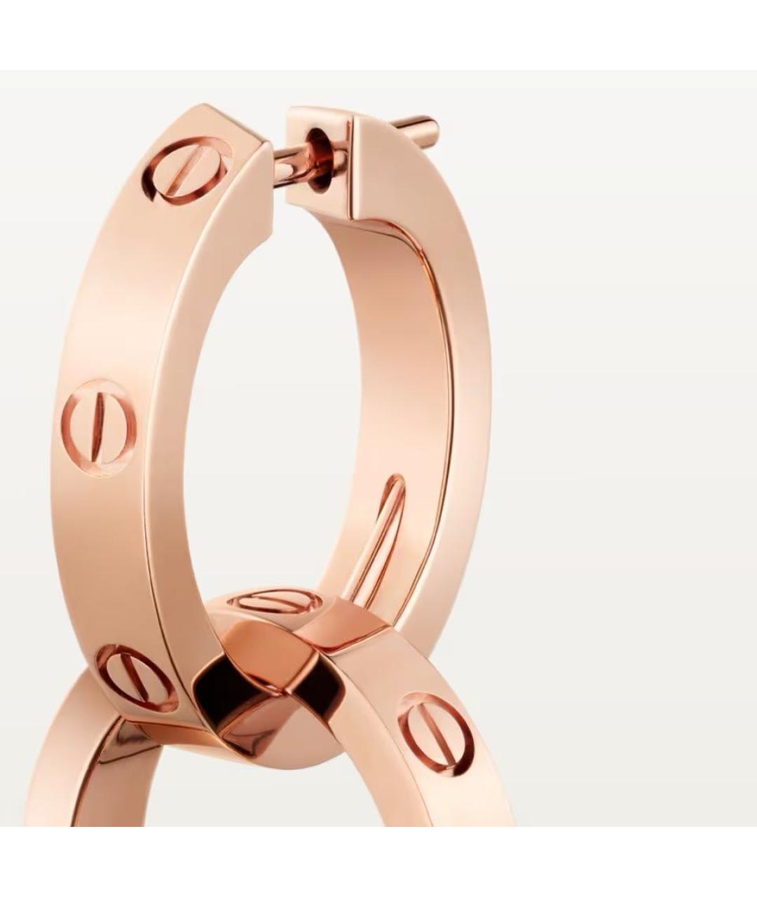 CARTIER Розовые серьги из розового золота, фото 3