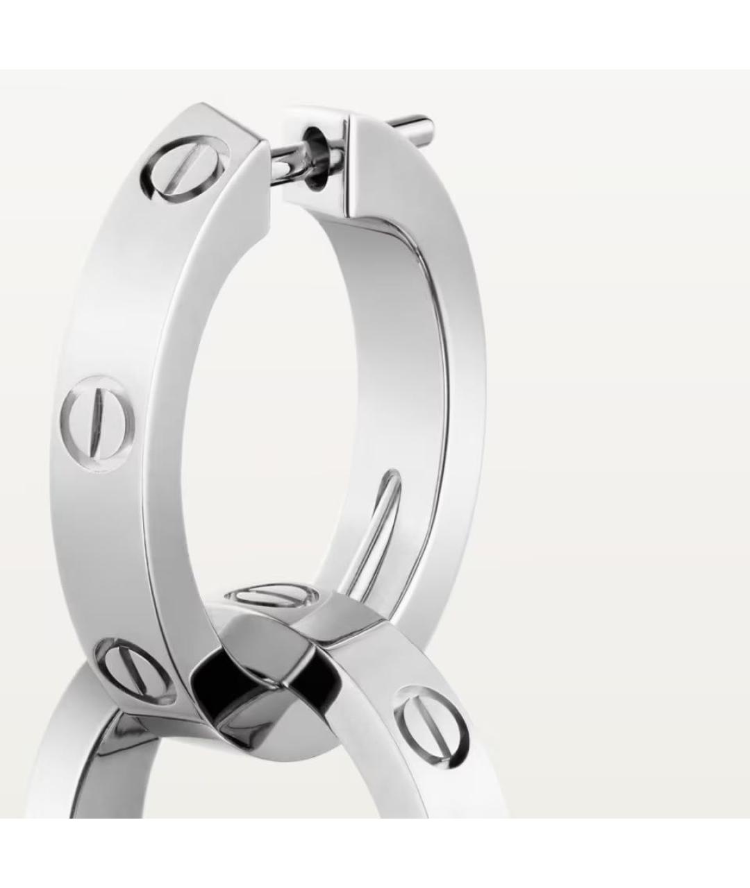 CARTIER Серебряные серьги из белого золота, фото 3