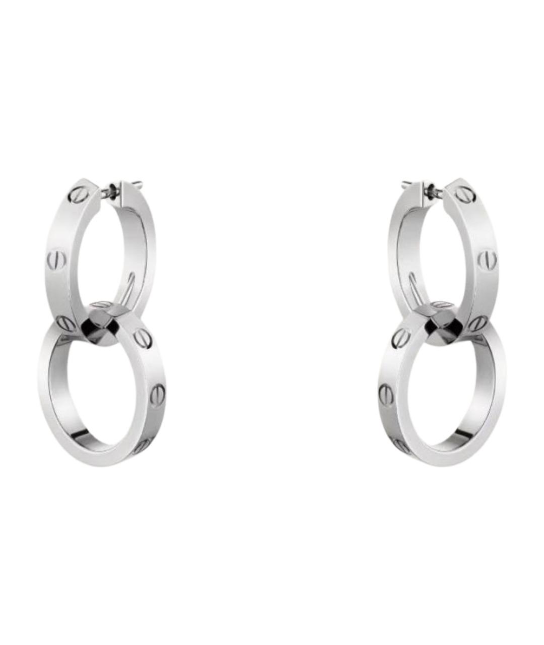 CARTIER Серебряные серьги из белого золота, фото 1