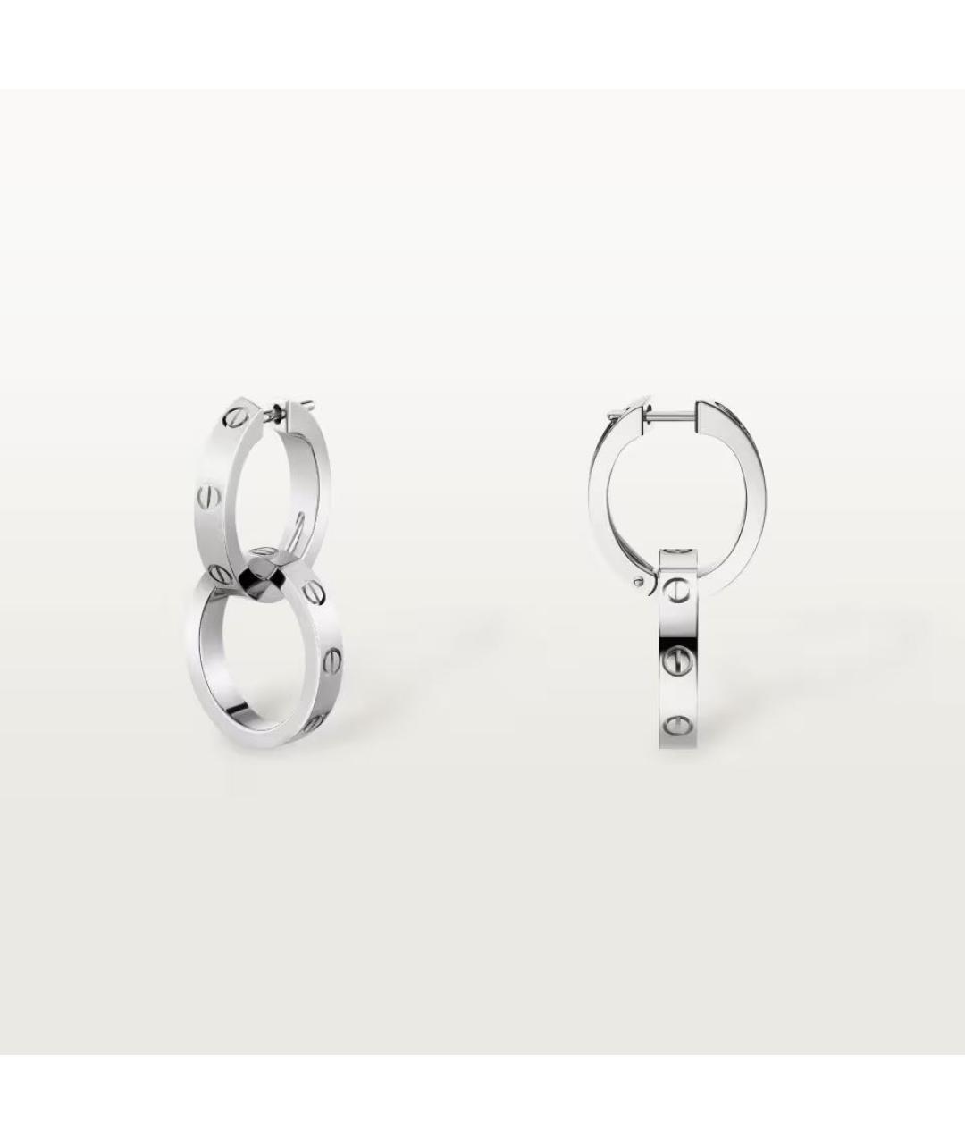 CARTIER Серебряные серьги из белого золота, фото 4