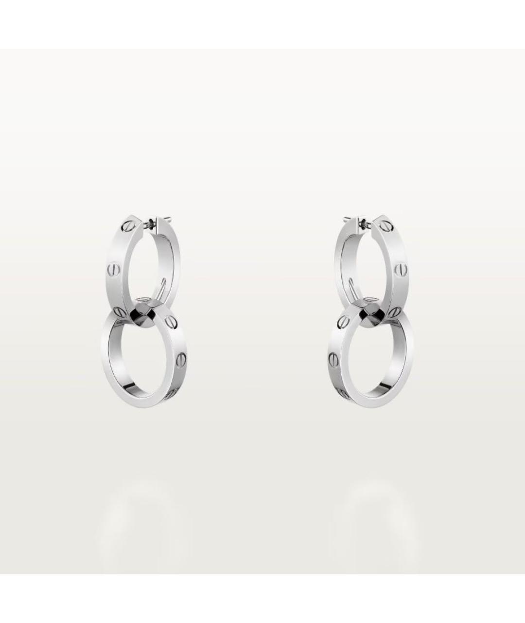 CARTIER Серебряные серьги из белого золота, фото 8