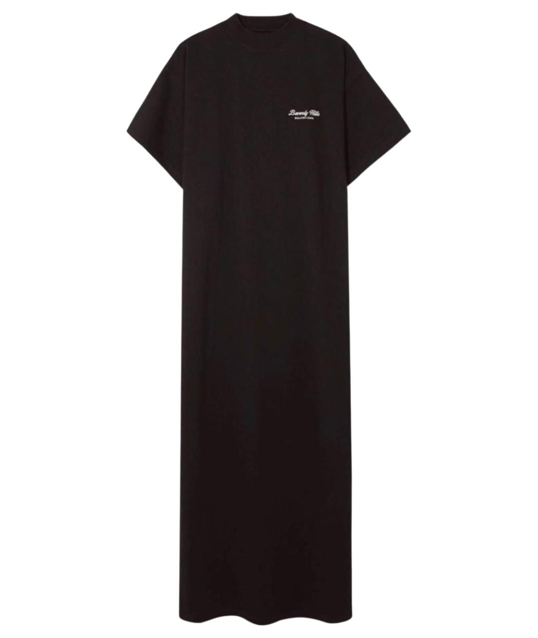 BALENCIAGA Черное хлопковое повседневное платье, фото 1