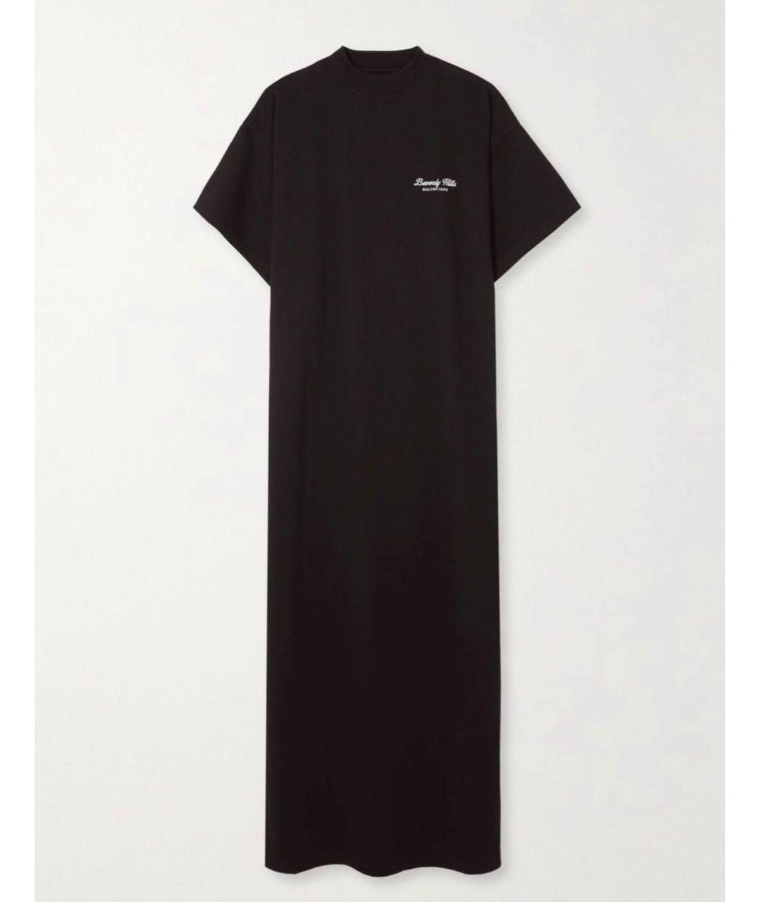 BALENCIAGA Черное хлопковое повседневное платье, фото 9