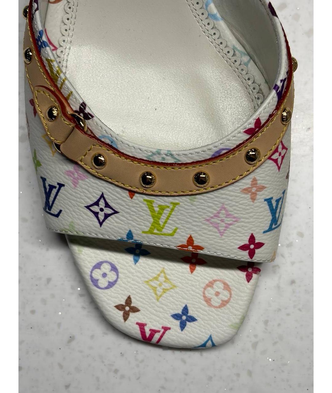 LOUIS VUITTON Белые кожаные туфли, фото 8