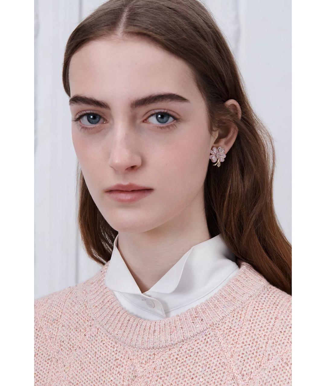 CHRISTIAN DIOR Золотые металлические серьги, фото 2