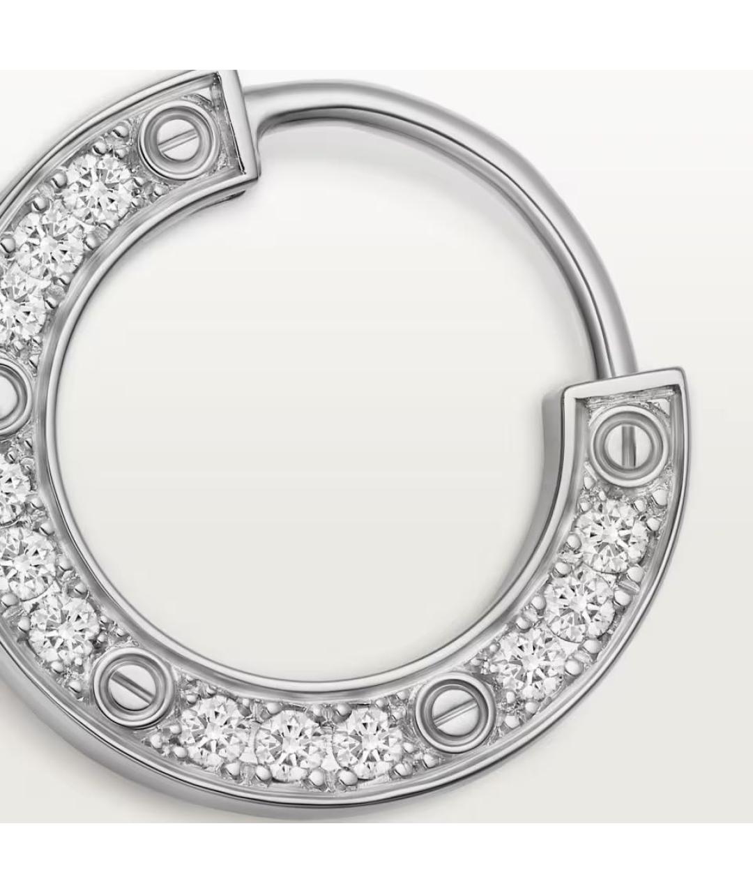 CARTIER Серебряные серьги из белого золота, фото 2