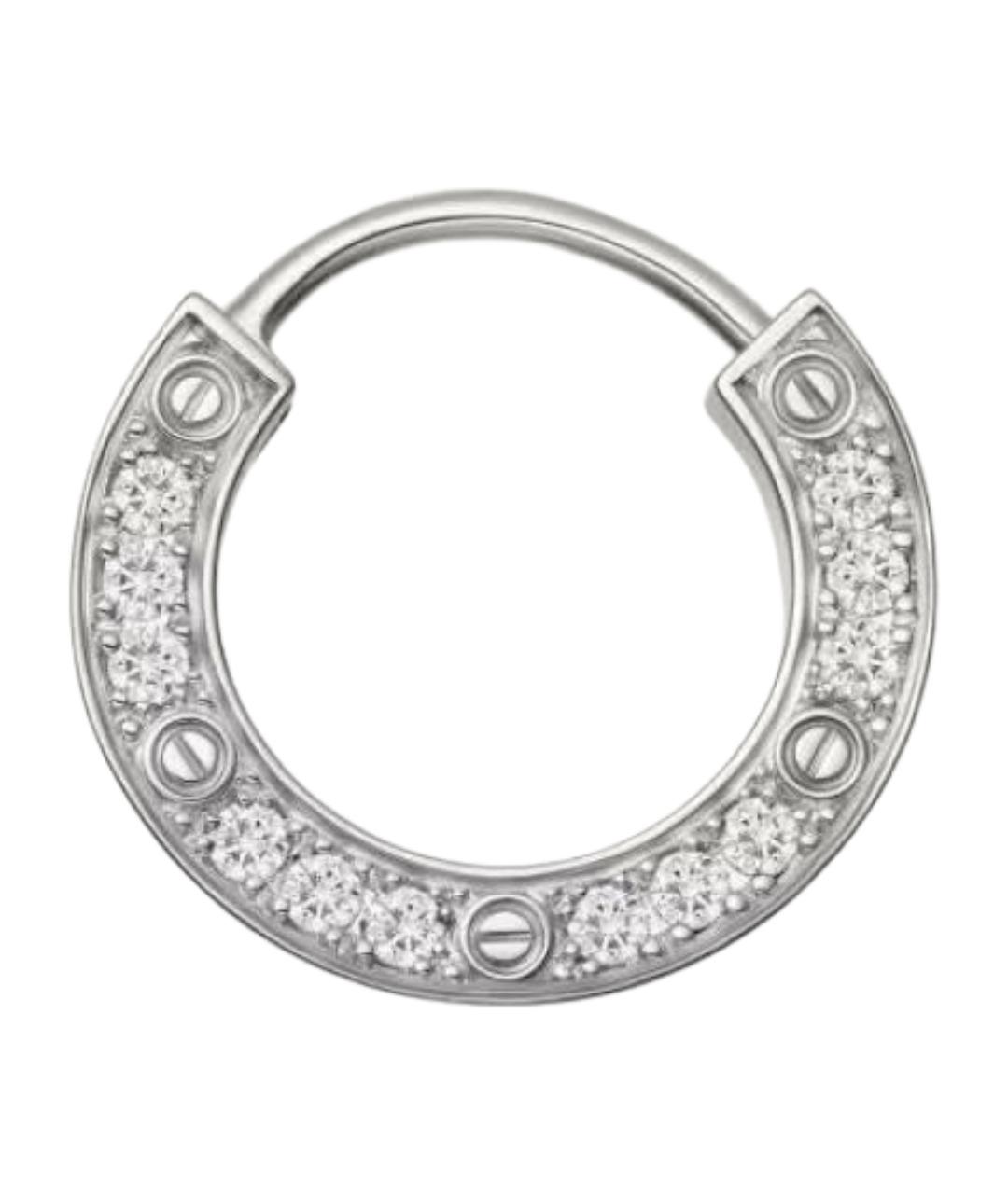 CARTIER Серебряные серьги из белого золота, фото 1