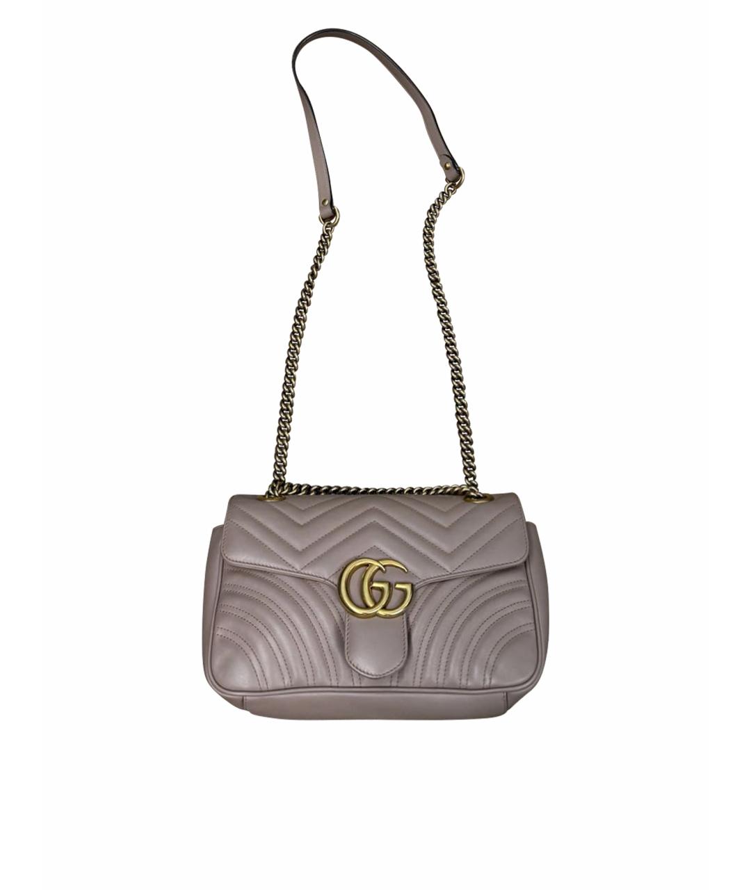 GUCCI Бежевая кожаная сумка через плечо, фото 1