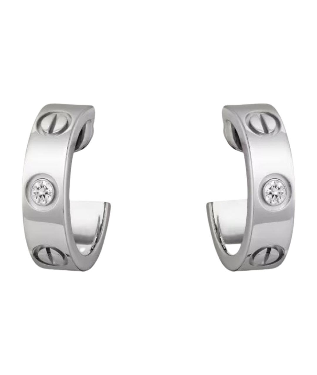 CARTIER Серебряные серьги из белого золота, фото 1