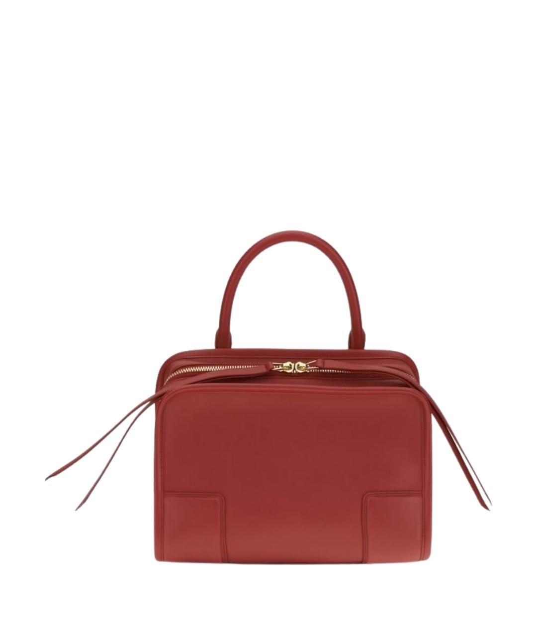 LOEWE Красная кожаная сумка тоут, фото 1