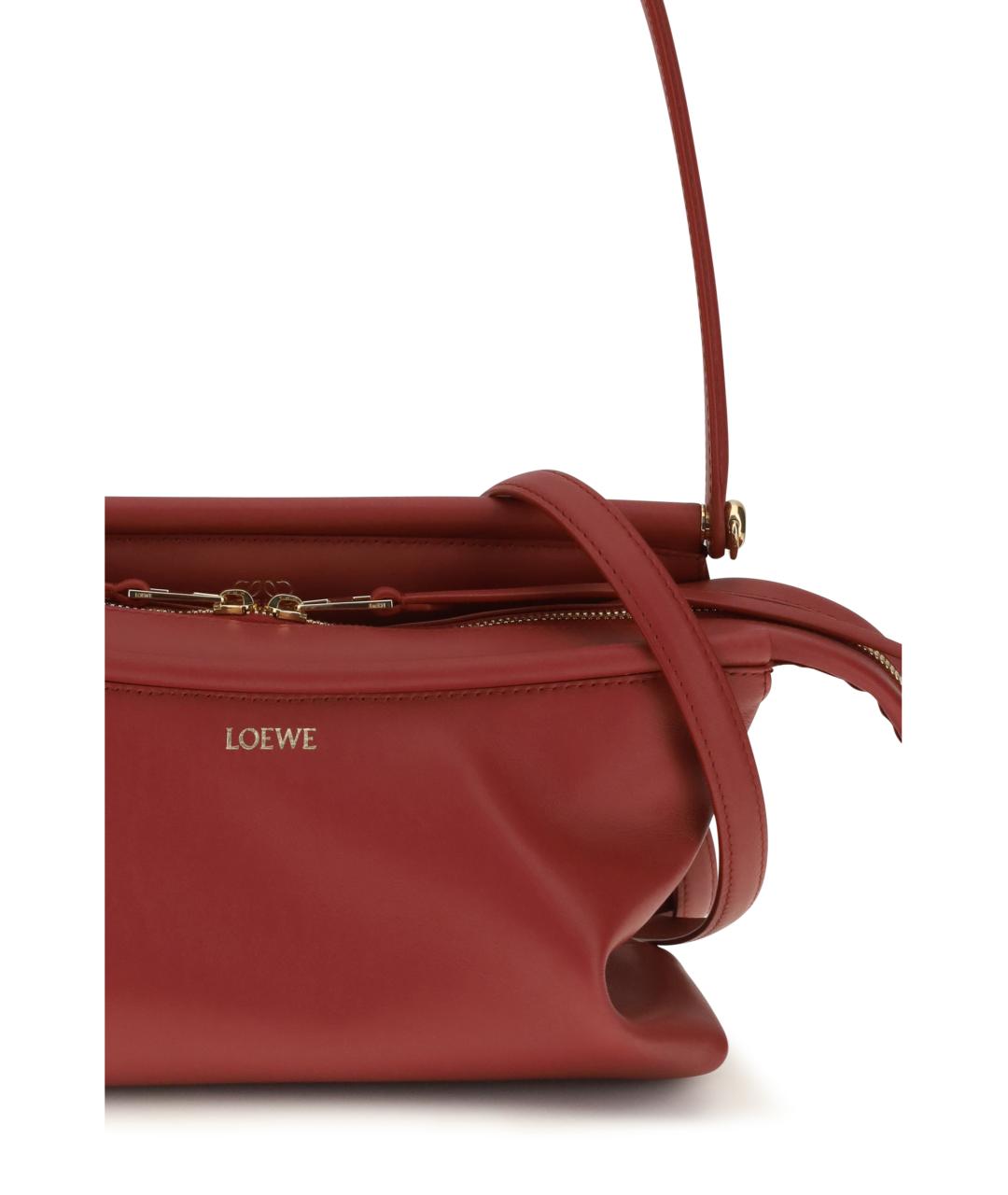LOEWE Красная кожаная сумка через плечо, фото 4