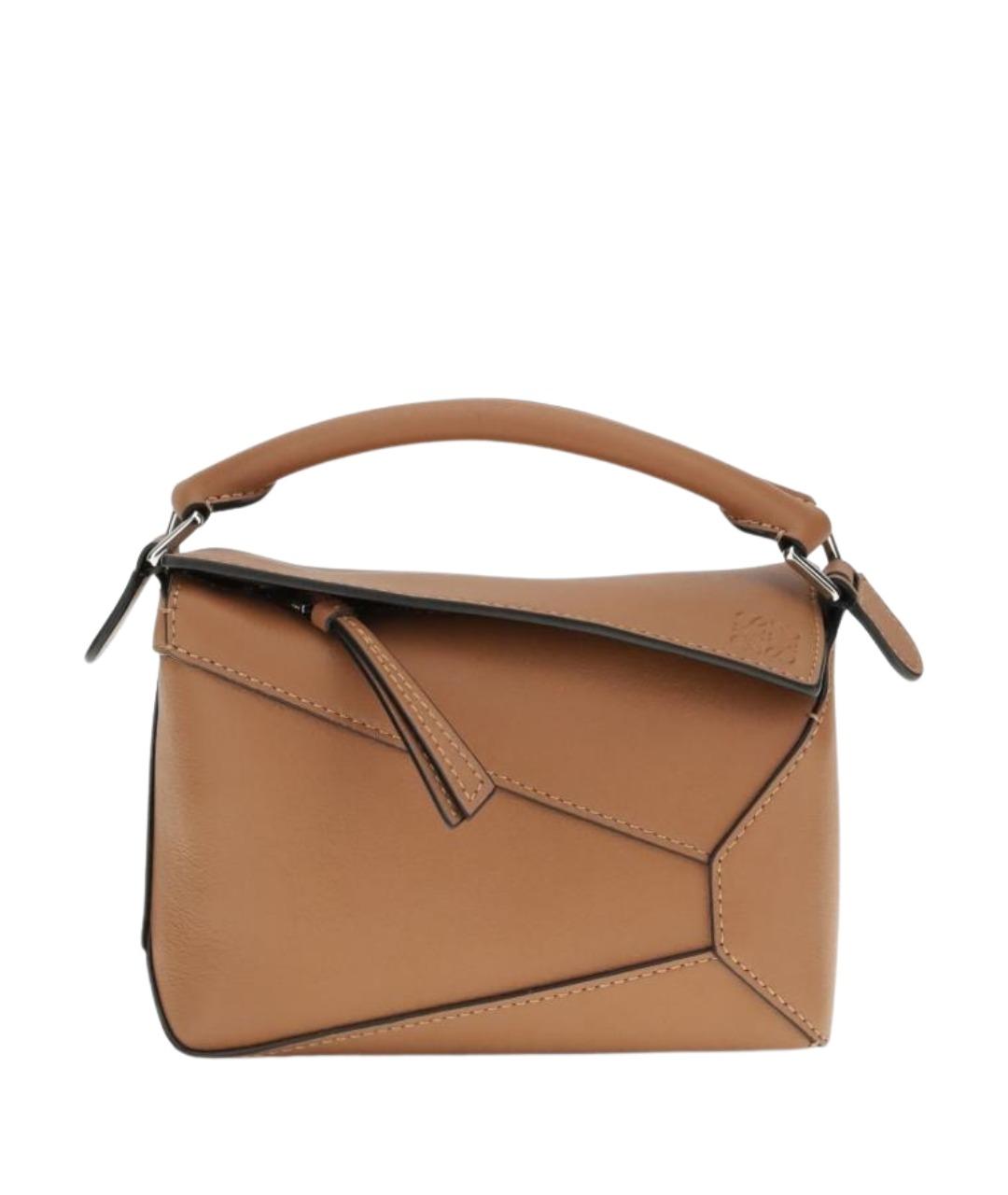 LOEWE Бежевая кожаная сумка через плечо, фото 1