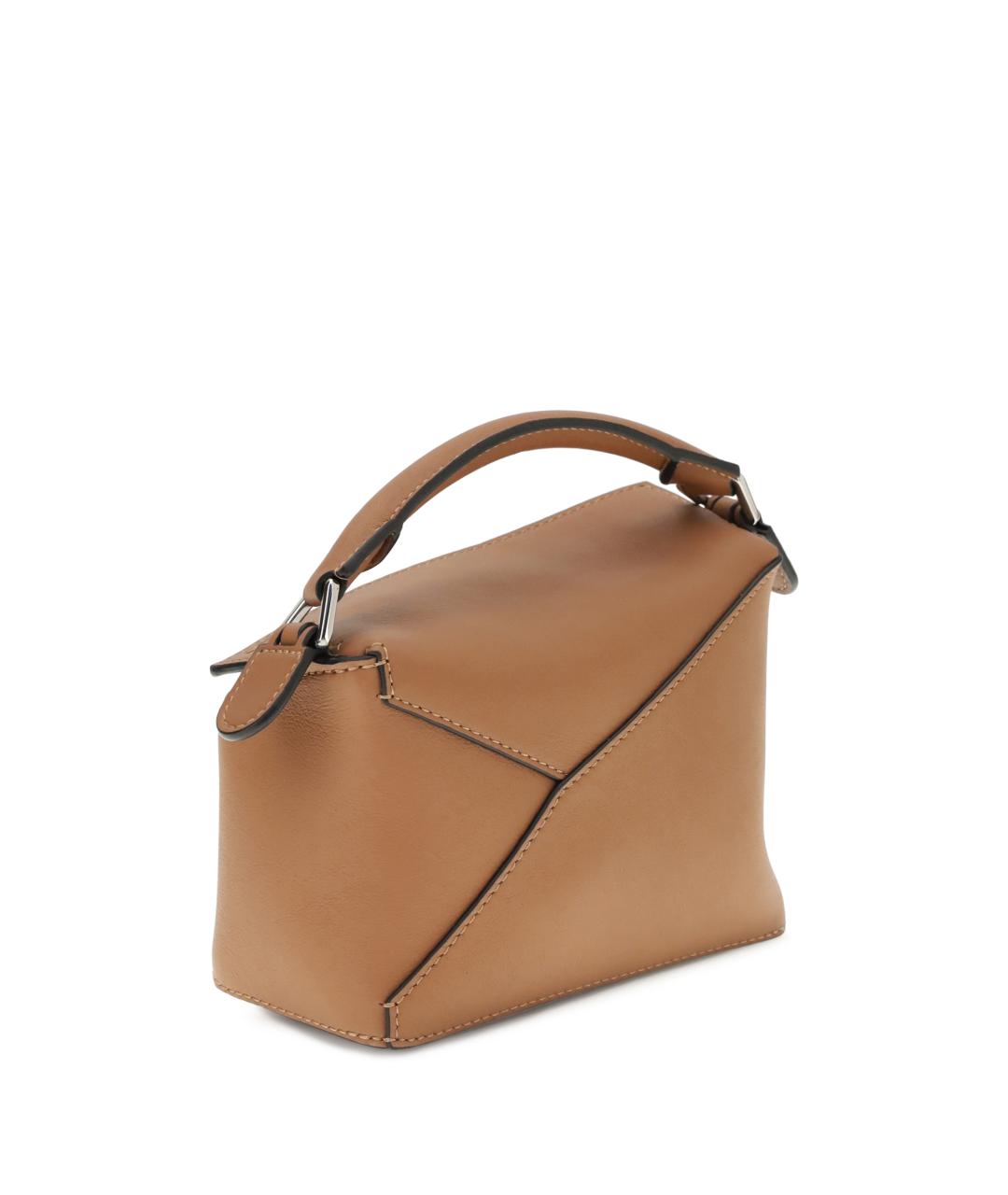 LOEWE Бежевая кожаная сумка через плечо, фото 3