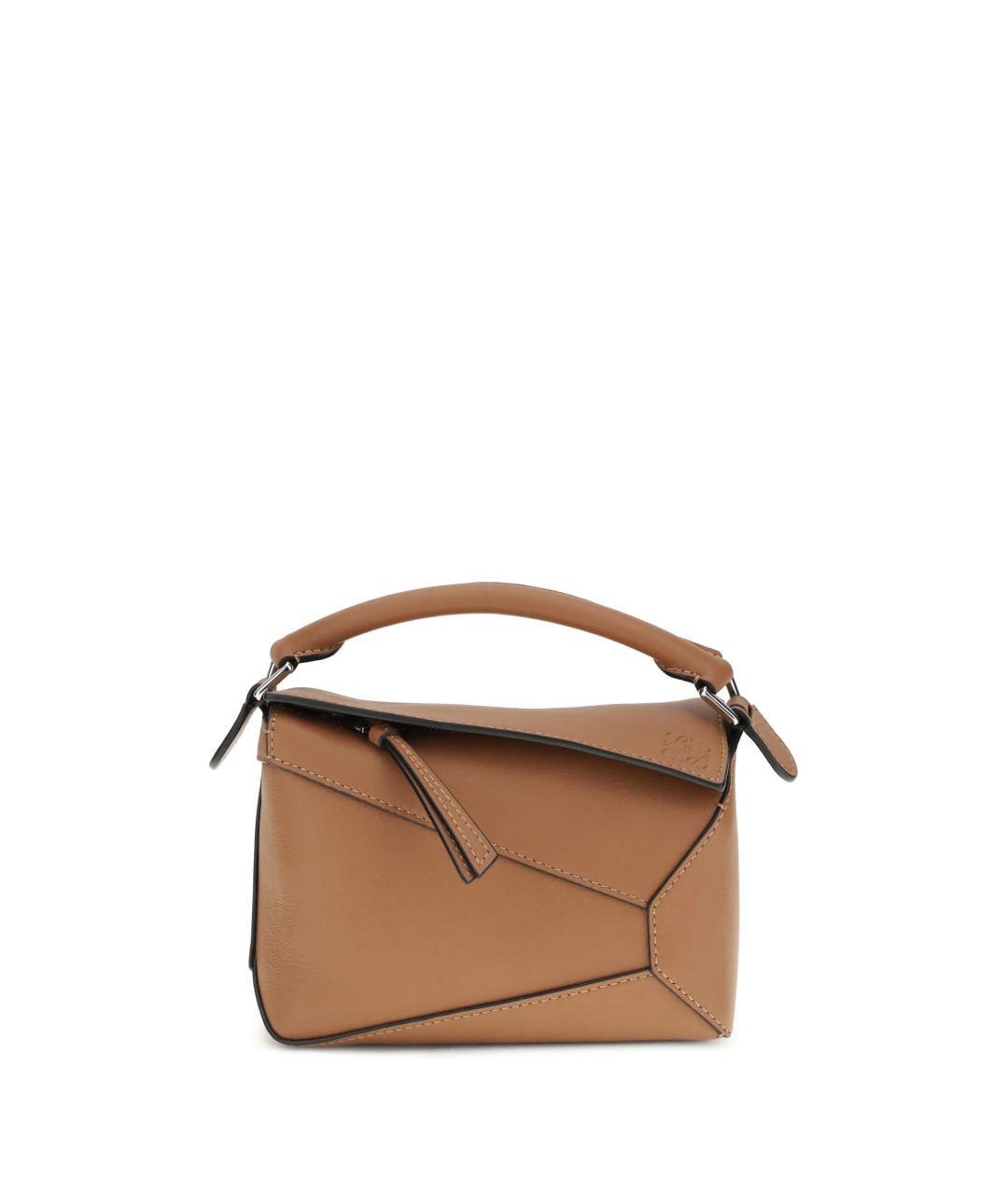 LOEWE Бежевая кожаная сумка через плечо, фото 5