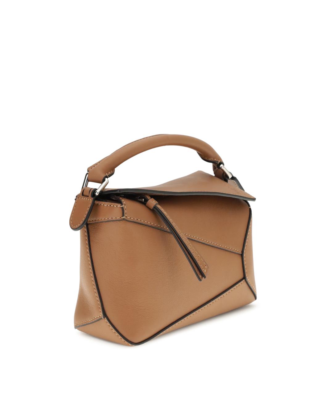 LOEWE Бежевая кожаная сумка через плечо, фото 2