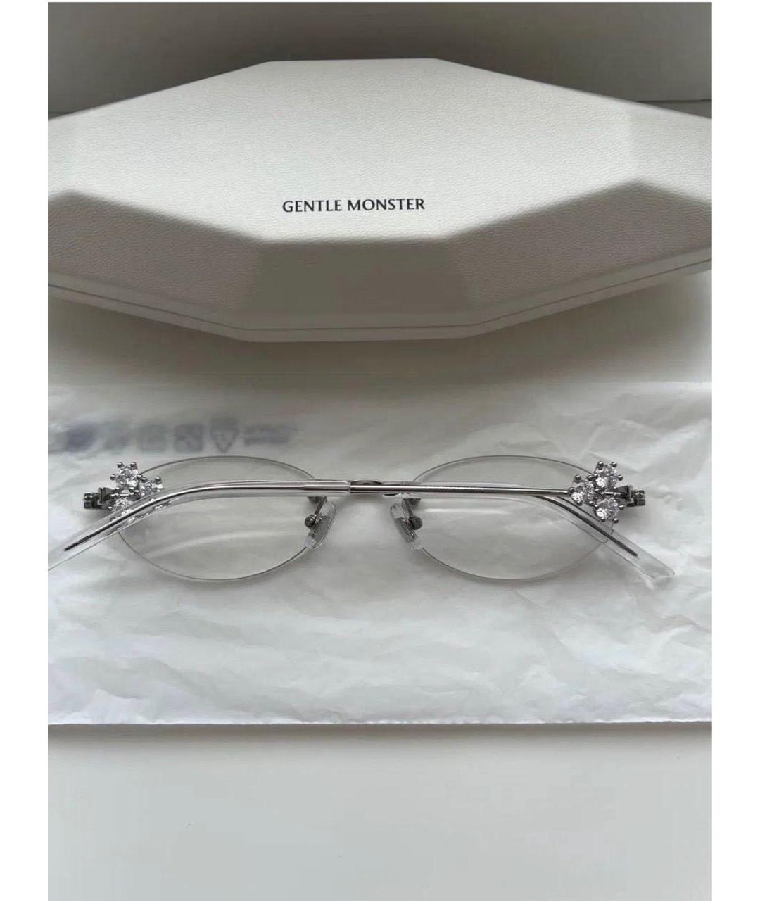 GENTLE MONSTER Серебряные металлические солнцезащитные очки, фото 5