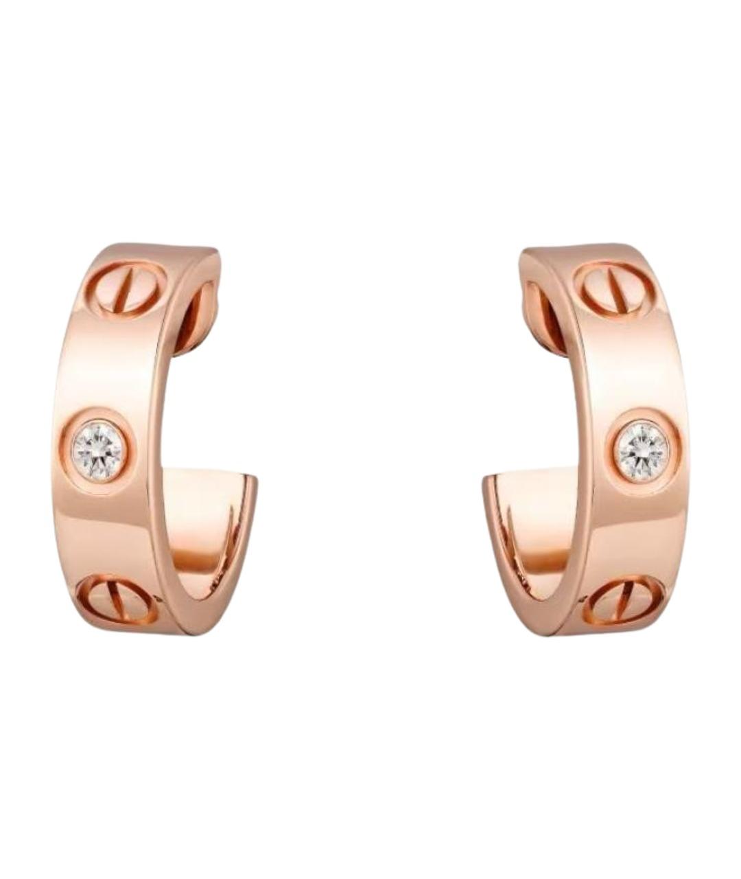 CARTIER Розовые серьги из розового золота, фото 1