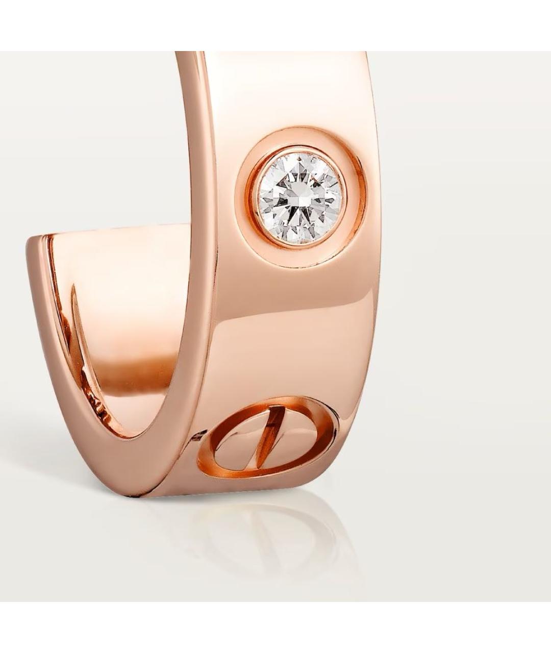 CARTIER Розовые серьги из розового золота, фото 3