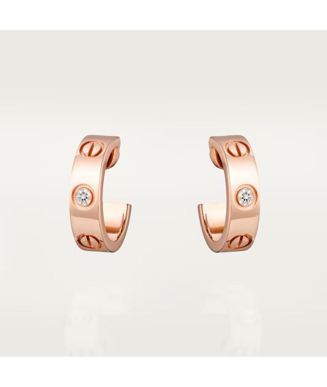 CARTIER Розовые серьги из розового золота, фото 9