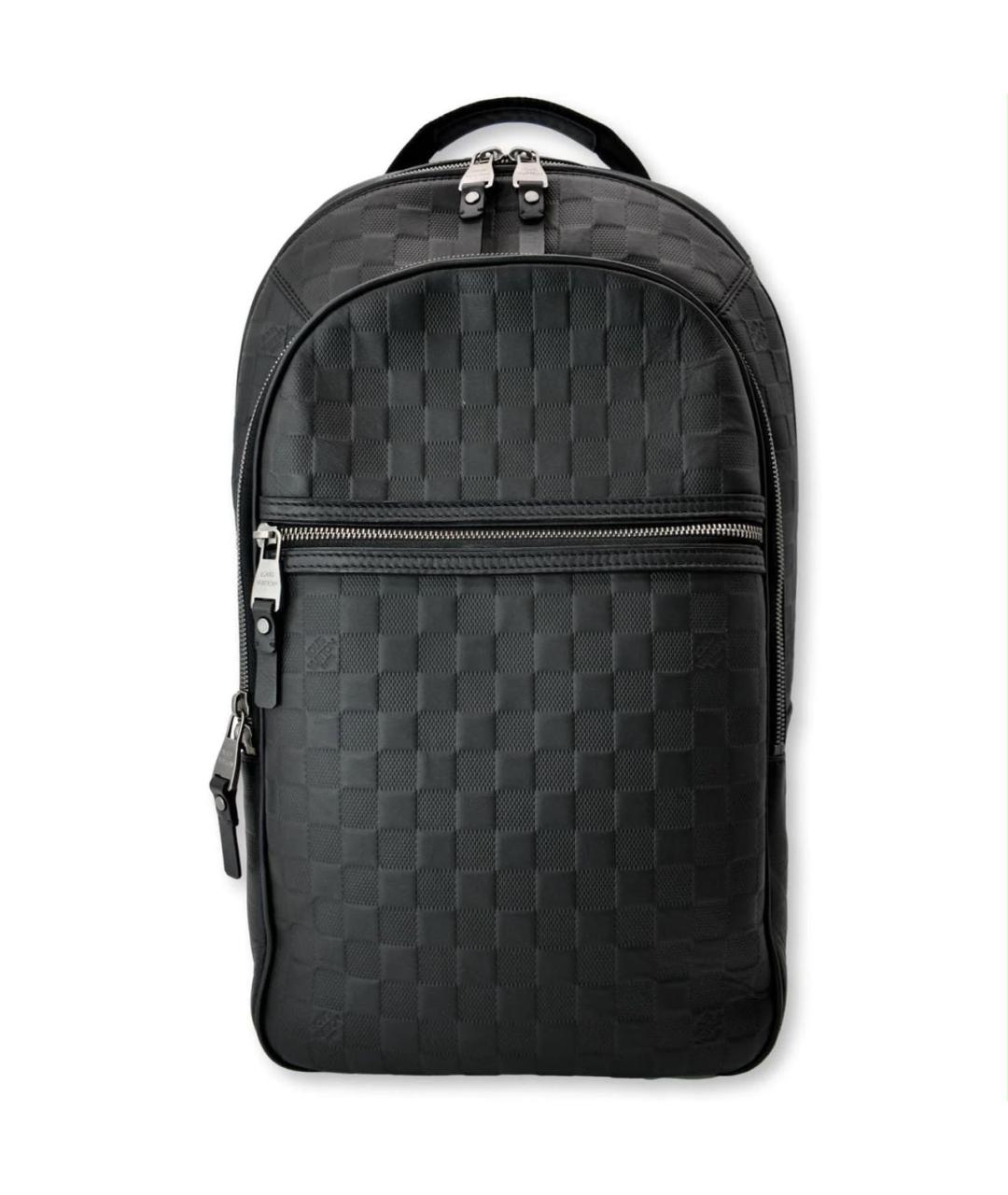 LOUIS VUITTON Черный кожаный рюкзак, фото 9