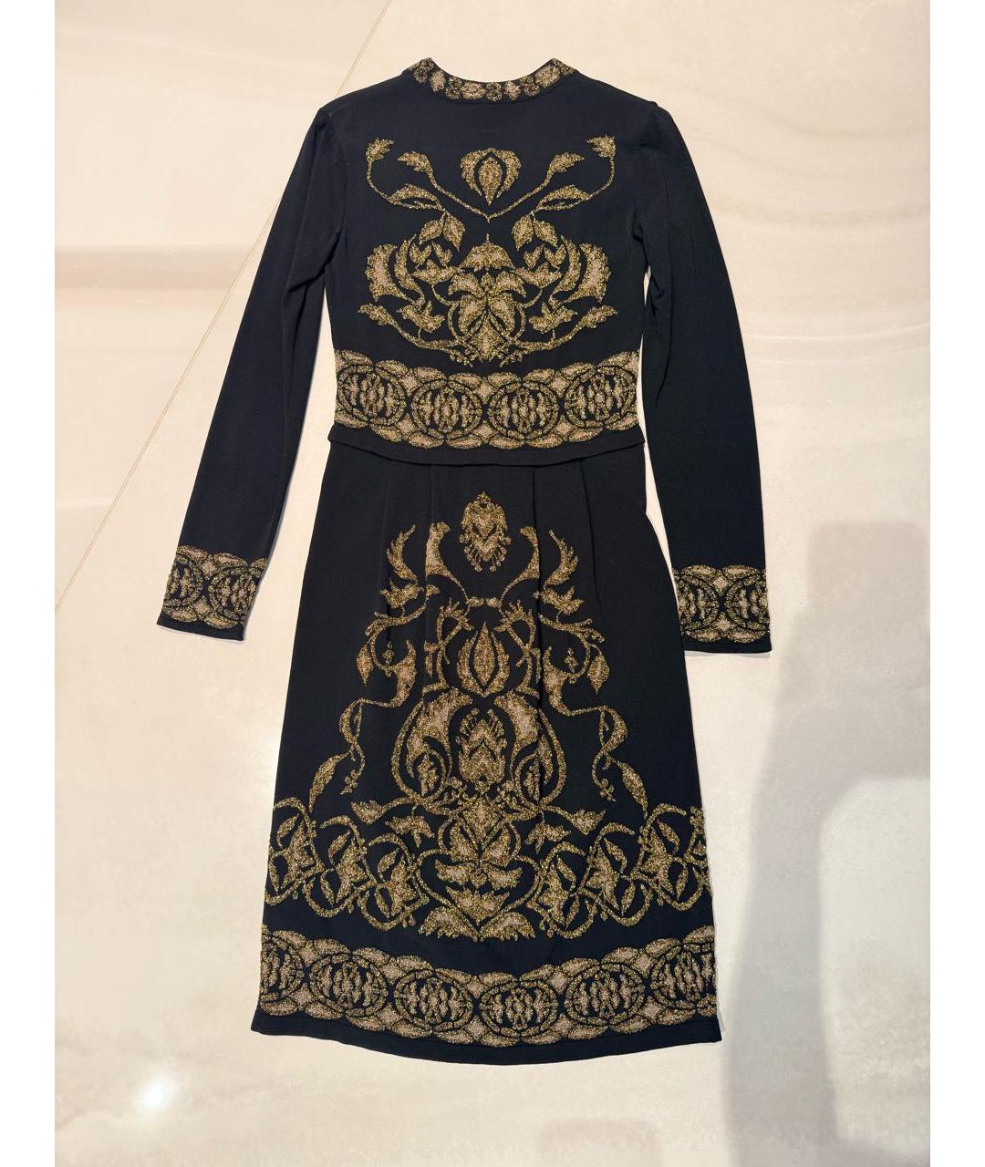 ALBERTA FERRETTI Черное вискозное коктейльное платье, фото 2