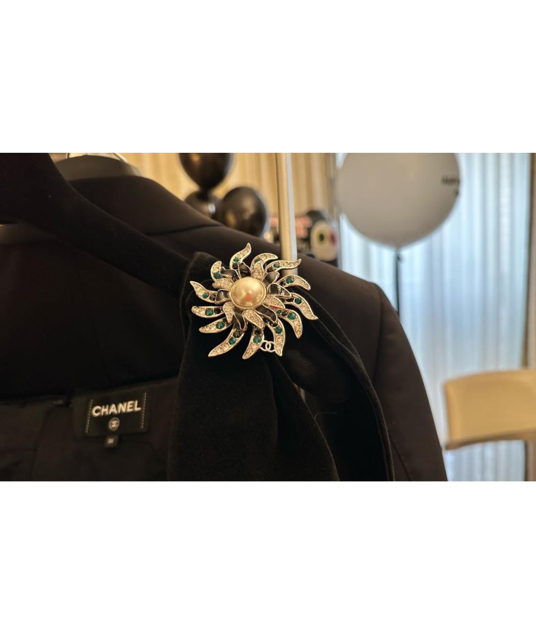 CHANEL Черное шелковое вечернее платье, фото 2