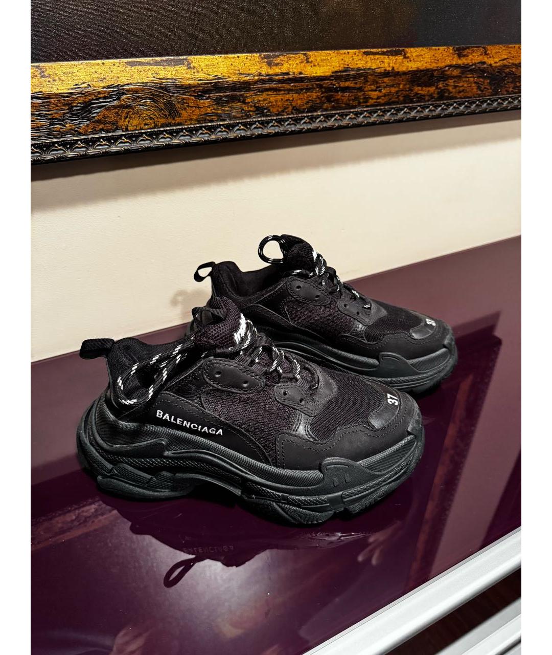 BALENCIAGA Черные синтетические кроссовки, фото 3