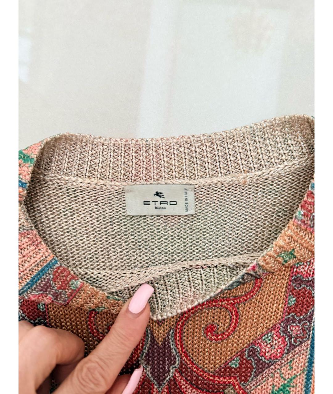 ETRO Оранжевый ацетатный джемпер / свитер, фото 2