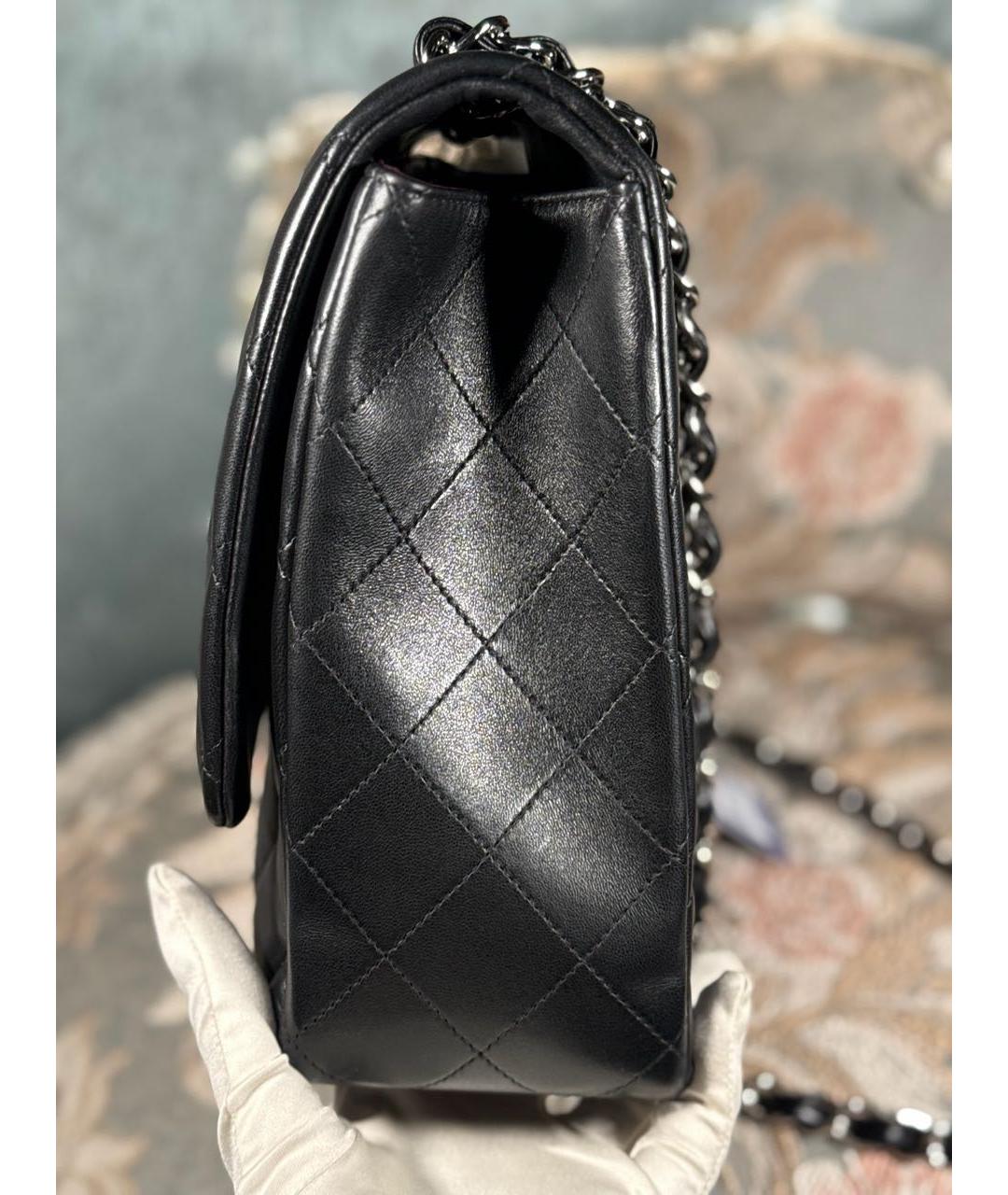 CHANEL Черная кожаная сумка через плечо, фото 4