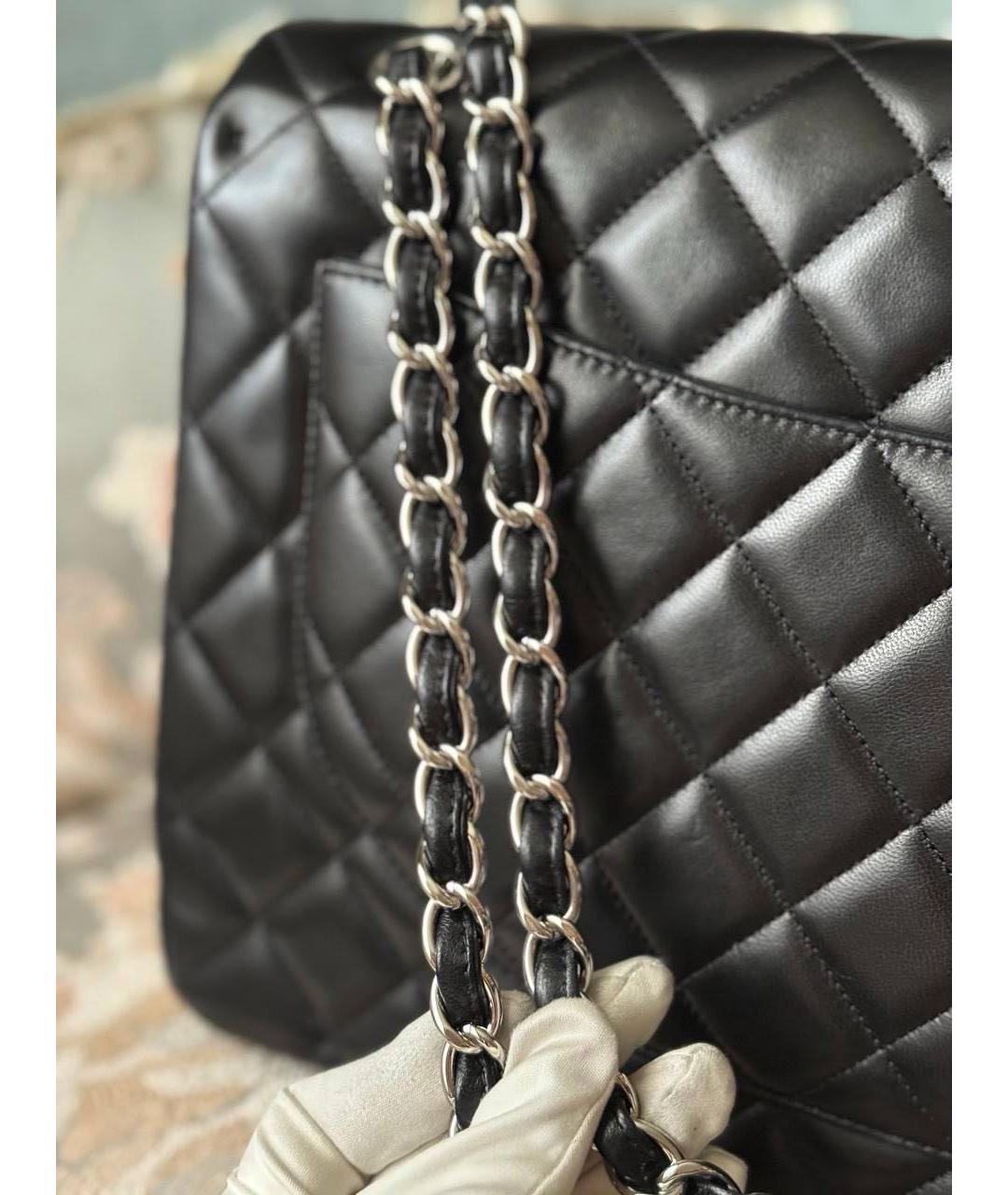 CHANEL Черная кожаная сумка через плечо, фото 6