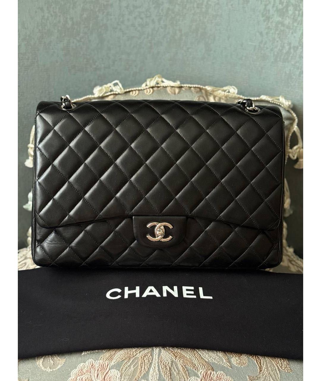 CHANEL Черная кожаная сумка через плечо, фото 2
